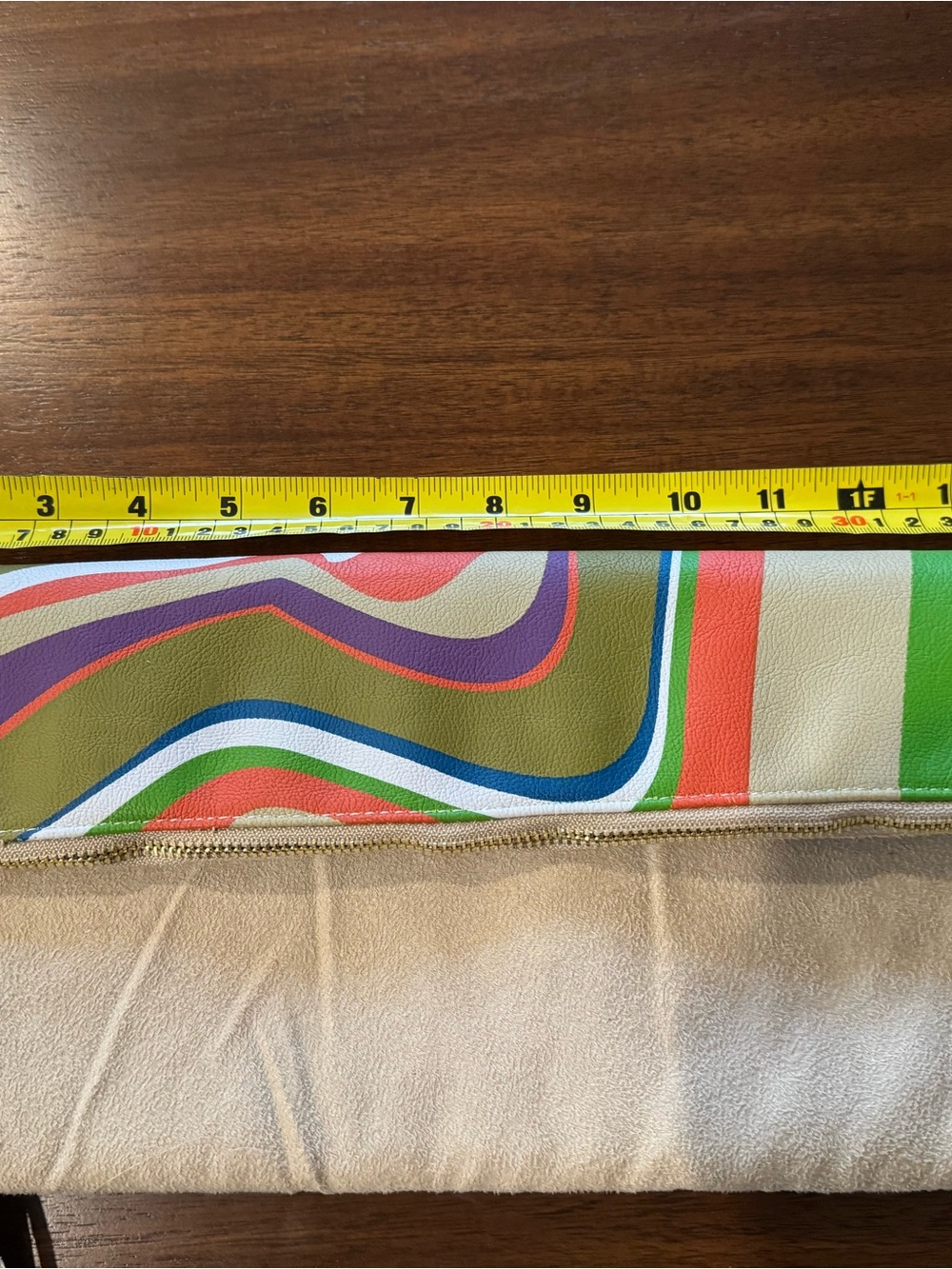 Arbonne "Treasures of the Rainforest" Multi-Color Swirl Foldover Tassel Clutch View 2